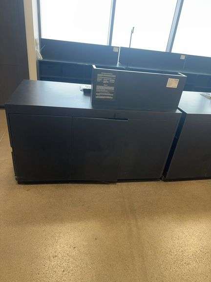 Black Wooden 7 Drawer Register Stand With Phone, Security Tag Removal Tools, & Any  Contents 60” L x