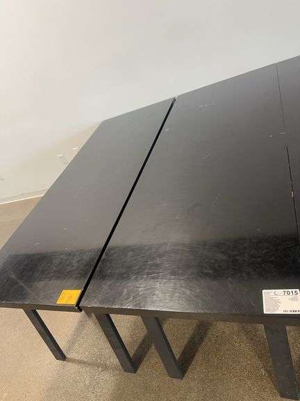 (2) Black Wooden Display Tables 80” L x 32” D x 30” H