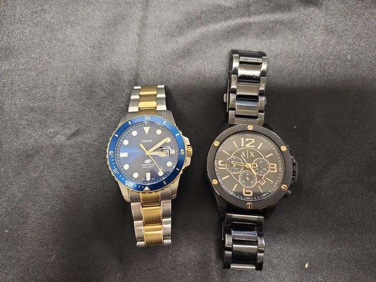 1 (Qty) Armani Exchange AX1513 Analog Watch  , 1 (Qty) Fossil Analog Watch