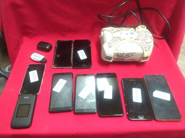 Various Cellphones, Ear Buds, Key Fob, Pacifica Nebulizer