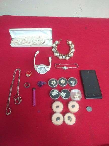 Various Gems, Costume Jewelry, Watches, Cellphone