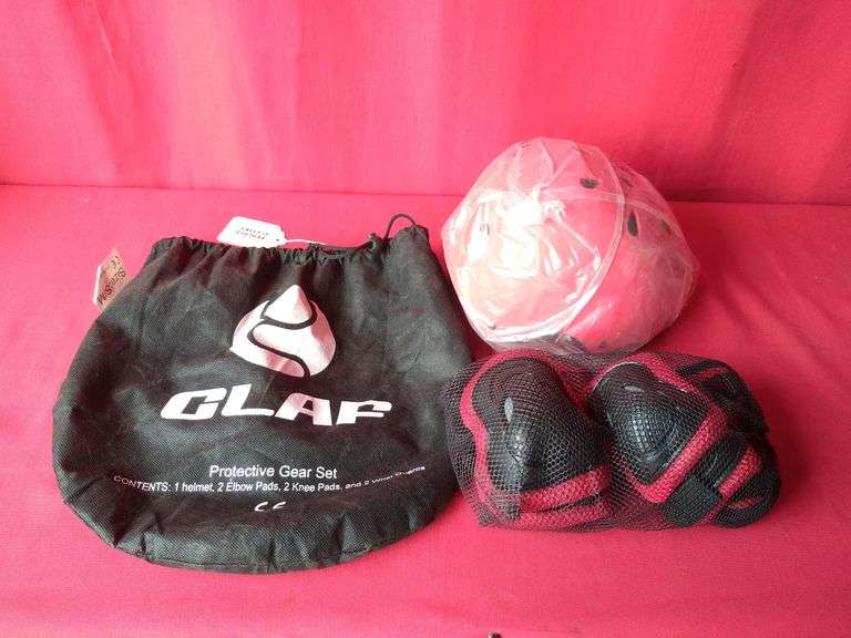 Glad Protective Gear Set (1 Helmet, 2 Elbow pads, 2 Knee Pads, And 2 Wrist Guards) Size M