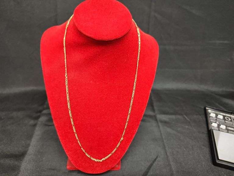 1 (Qty) 14k Gold Figaro Chain