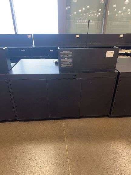Black Wooden 7 Drawer Register Stand With Phone, Security Tag Removal Tools, & Any  Contents 60” L x