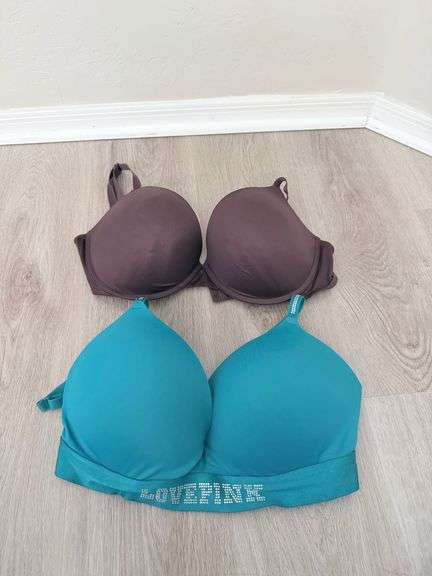 (2 Qty) Pink Victoria Secret Bras Size:38DD