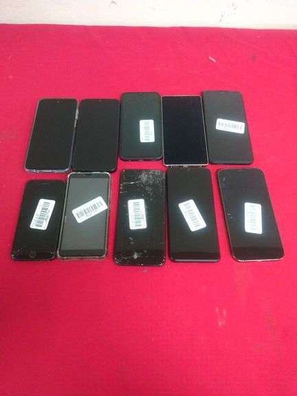 (10 Qty) Various iPhones, Androids