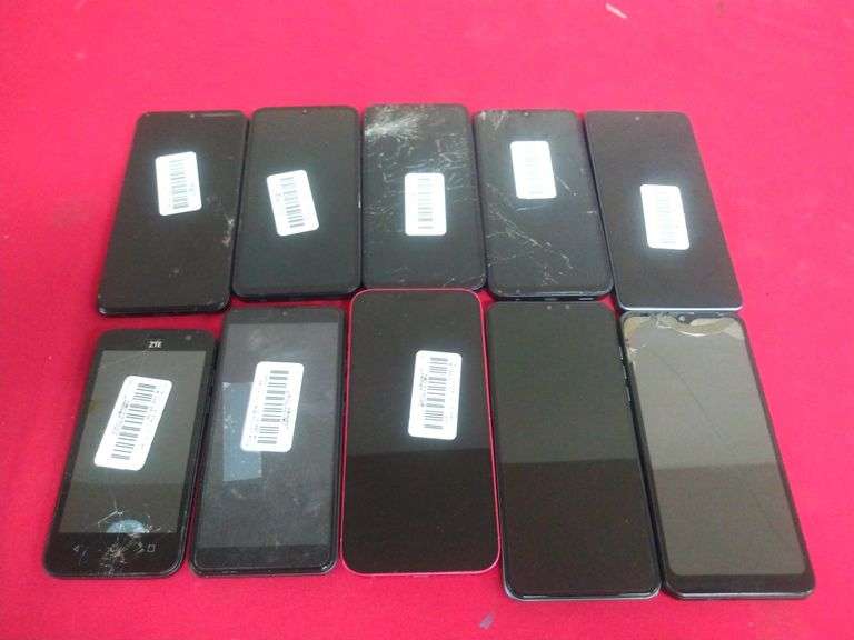 (10 Qty) Various iPhones, Androids