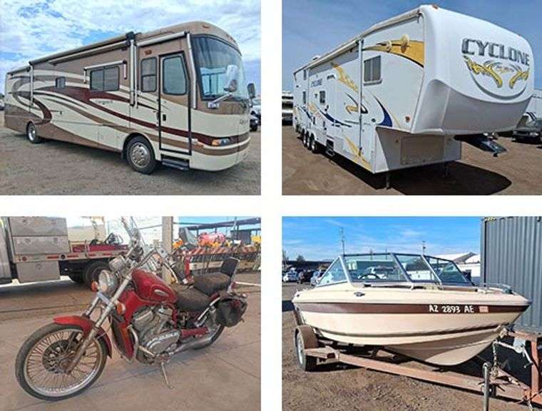 6920 - Phoenix & Tucson Boats, RV's, Motorcycles, & Carts Auction - July 24th, 2026