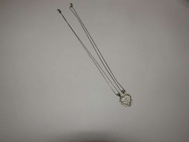 Friends Break-Apart Heart Sterling Silver Necklace with two Chains