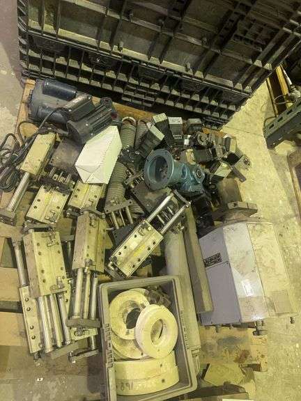 (P) Contents Of Pallet Electric Motors, Worm-gear motor, Pneumatic Guided Cylinder, & Milling Motor