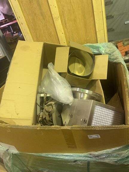 (P) Pallet Lot With stainless steel ventilation component, wire mesh, Electrical Components, & More