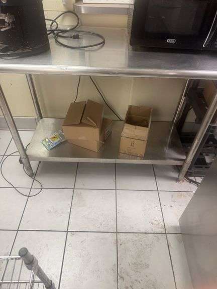Stainless Steel Table W Bottom Shelf 48”x 24” 35.5”