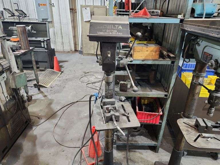 Delta 14-070 14" Floor Drill Press – 1/2 HP, 12-Speed, 115/230V