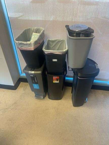 Lot Of Assorted Garbage Cans