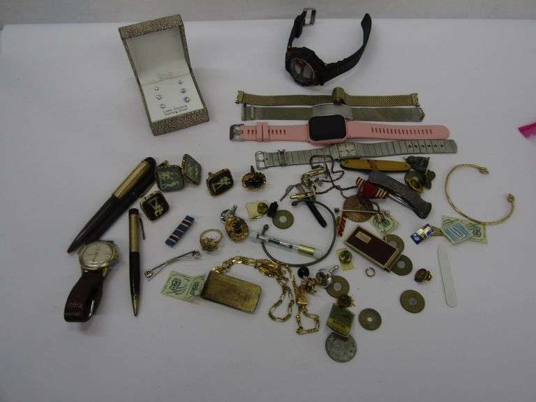 Assorted Costume Jewelry + Watches