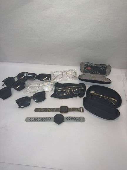 Assorted Sunglasses and 2 Watches