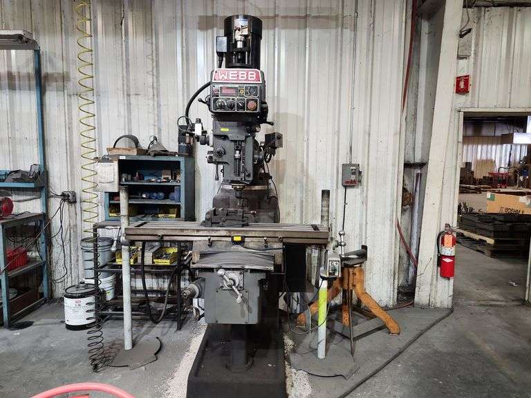 2006 Webb Champ 5VKF Vertical Milling Machine – 5 HP, #40 Taper