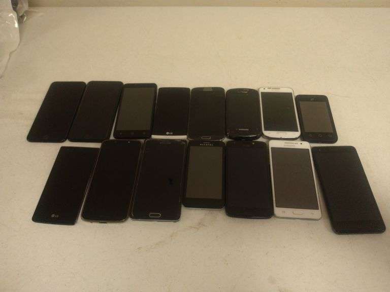 (15 Qty) Various Cellphones- iPhone, Android, Flip