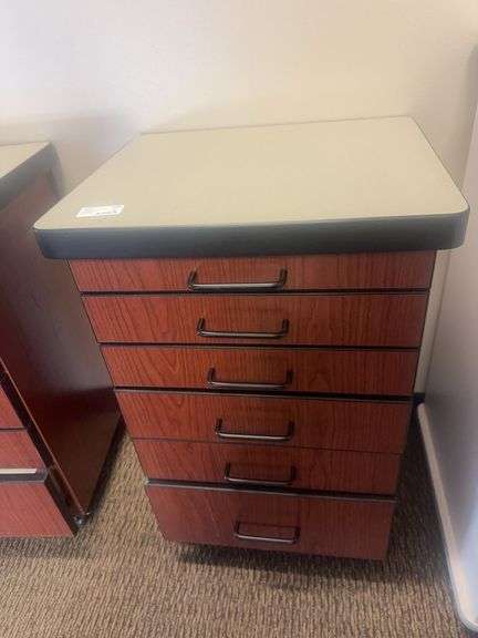 Dental Assistants 6 Drawer Cabinet On Wheels 18” x 15” x 28” With All Contents ( WINNING BIDDER MUST