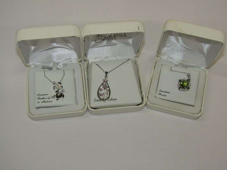 (3pc) Assorted Silver Jewelry Necklaces