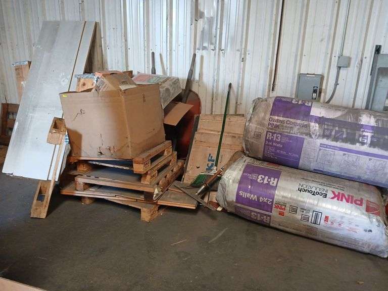 Various Shop Items: Central Pneumatic 1in Hammer Air Impact Wrench, Owens Corning Insulation, SKF Mi