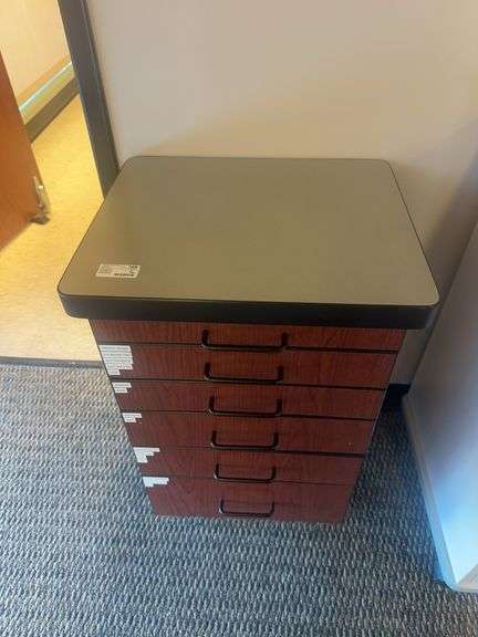 Dental Assistants 6 Drawer Cabinet On Wheels 18” x 15” x 28” With All Contents ( WINNING BIDDER MUST