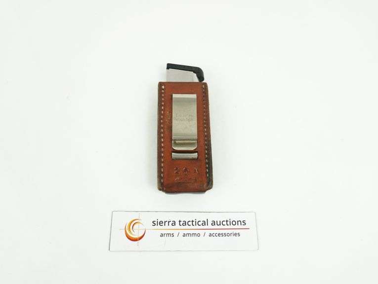 WILSON COMBAT 45 CAL. MAGAZINE & BIANCHI 20A LEATHER MAGAZINE HOLDER ...
