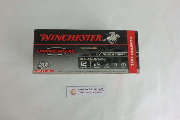 WINCHESTER 100 RND 12GA GAME & TARGET HEAVY LEAD LOADS - Sierra ...