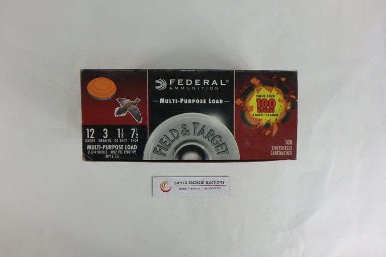 FEDERAL 12GA 100 RND VALUE PACK MULTI-PURPOSE LOADS - Sierra Tactical ...