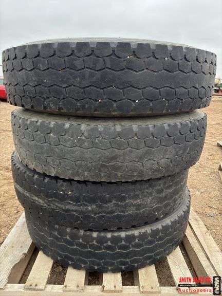 Set of Four 11 R 24.5 Tires