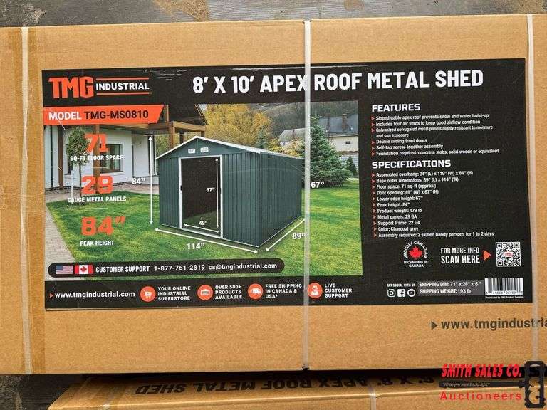 StanForge-TMG-MS0810 Apex Roof Metal Shed