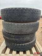 Set of Four 11 R 24.5 Tires
