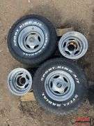 2 tires and 2 rims