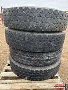 Set of Four 11 R 24.5 Tires