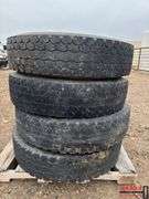Set of Four 11 R 24.5 Tires