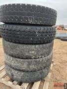Set of 5 11R 24.5 Tires