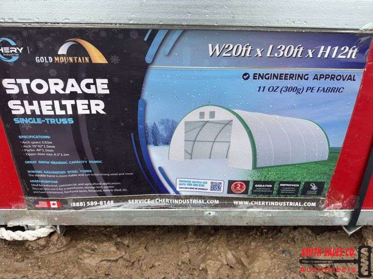 Unused 20 x 30 x 12 Fabric Building