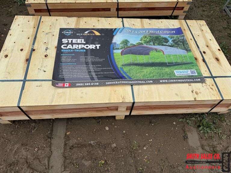 Unused Steel Carport 20 x 20 x 10