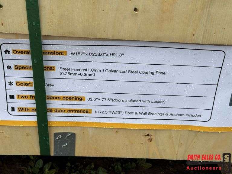 UNUSED 2025 Portable Metal Shed 13x20