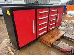Red 7 ft. Work Bench