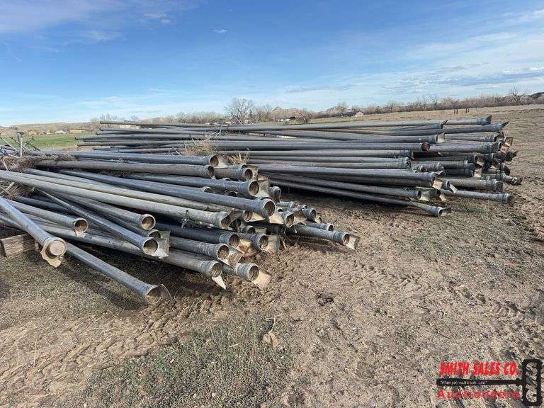 Pipe Riser 4 Inch Large Pile of 4 inch Ames Pipe w/ Risers - Smith Sales Auctioneers LLC