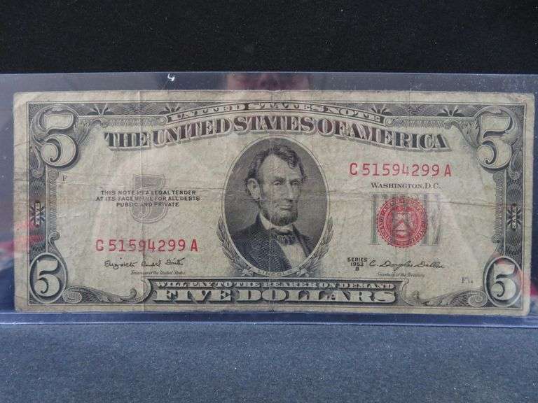 1953 Five Dollar Note
