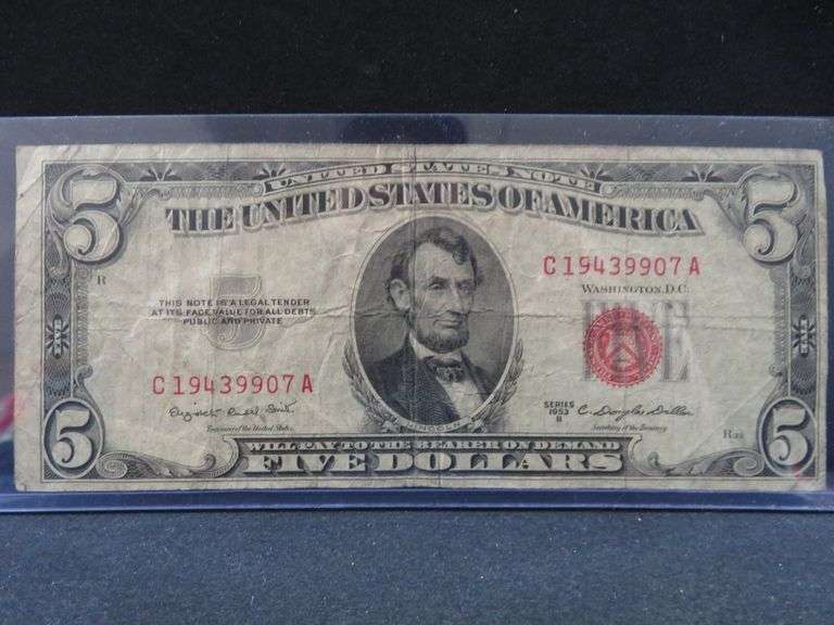 1953 Five Dollar Note