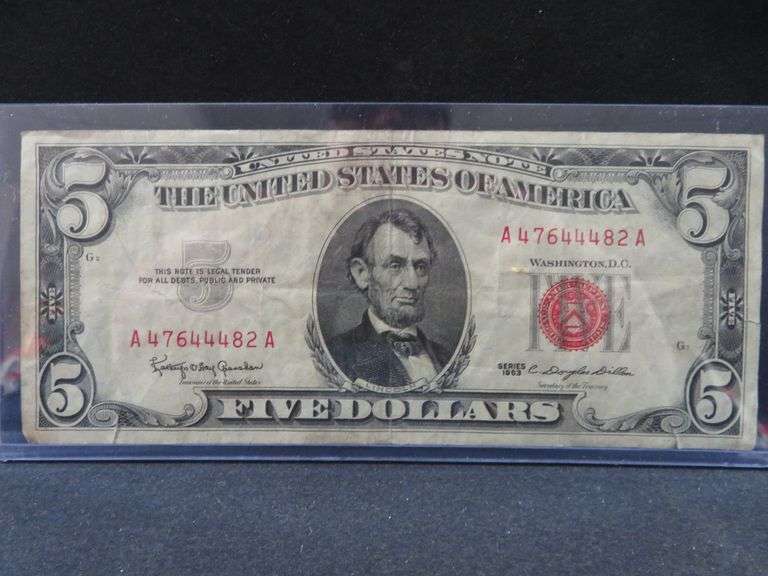 1963 Five Dollar Note