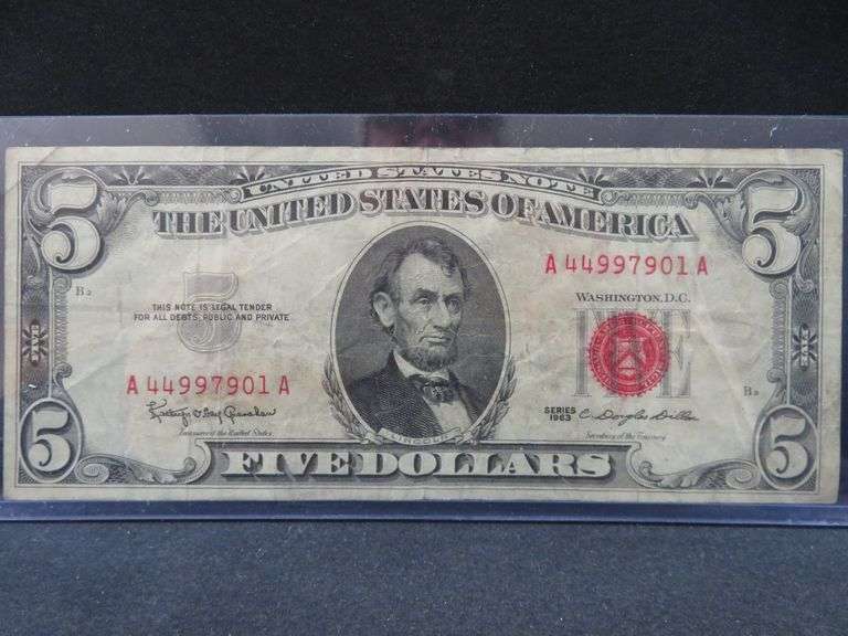 1963 Five Dollar Note
