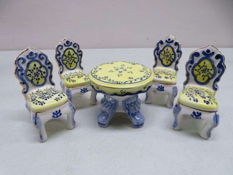 Mini Porcelain Table Set - Saginaw Online Auction LLC