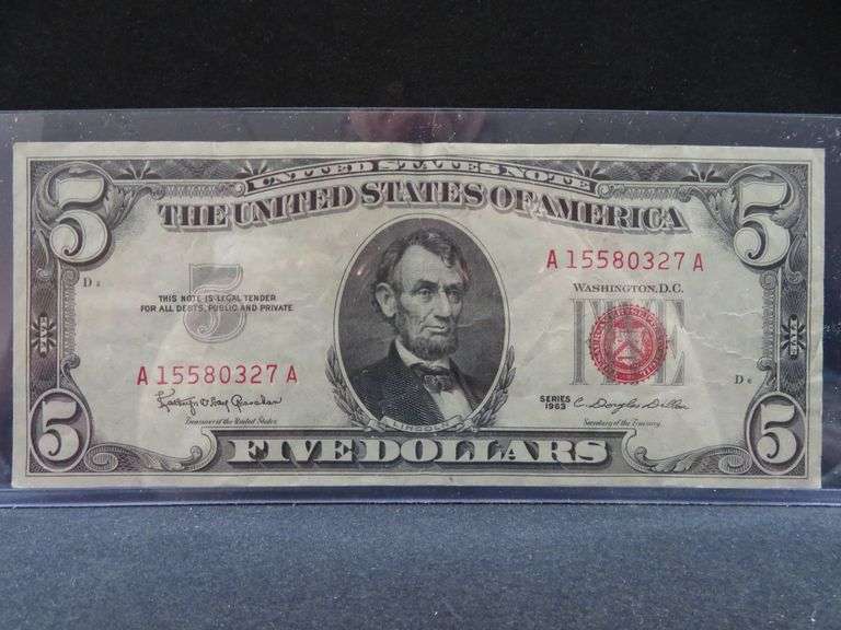 1963 Five Dollar Note