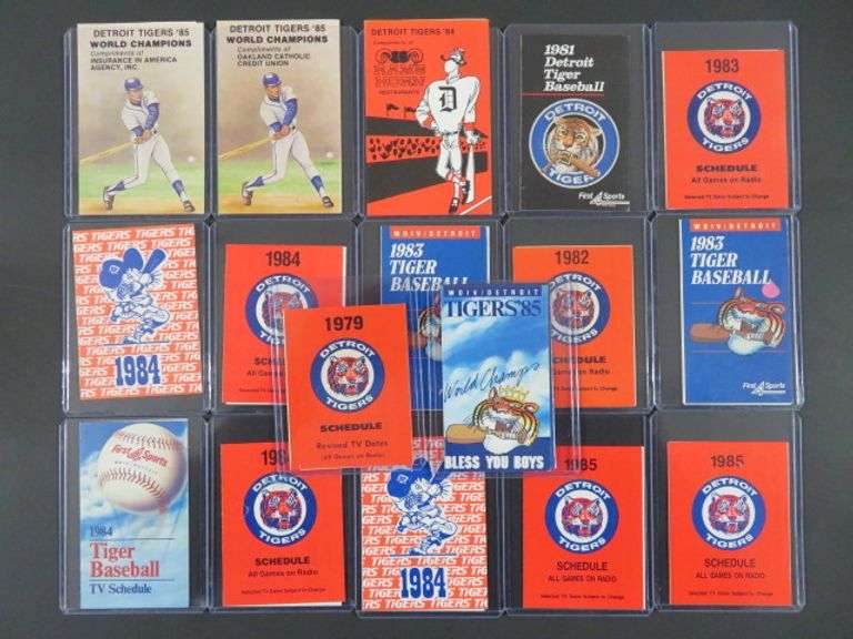 1970's-'80's Tigers Schedules