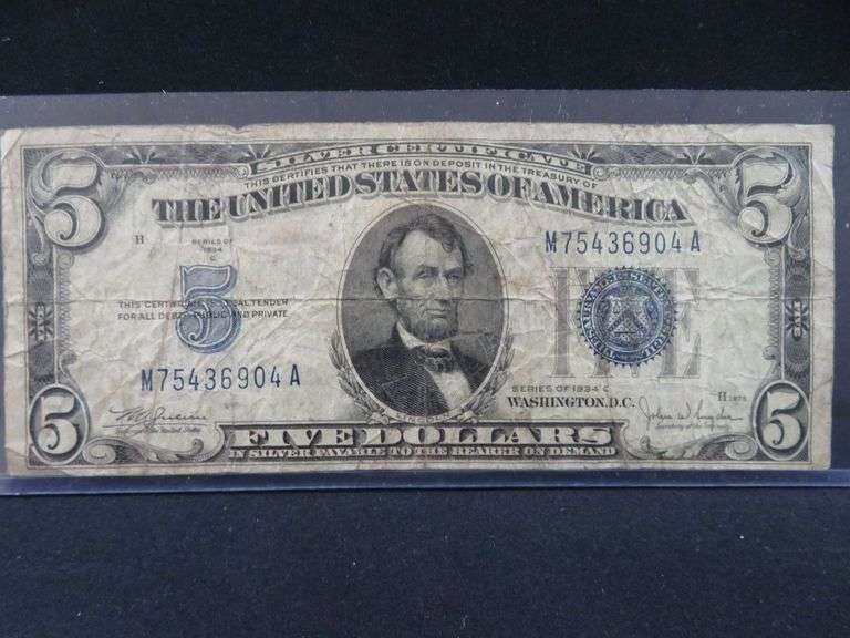 1934-C $5 Silver Certificate