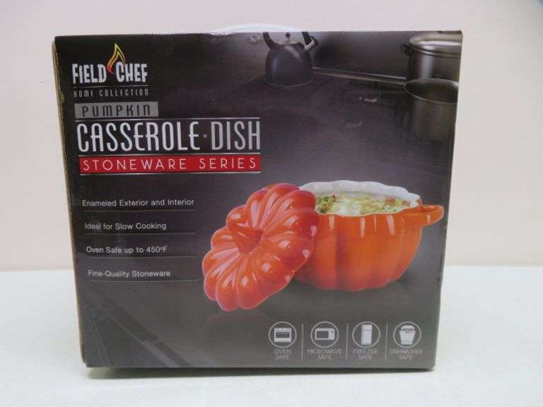 Pumpkin Stoneware Casserole Dish